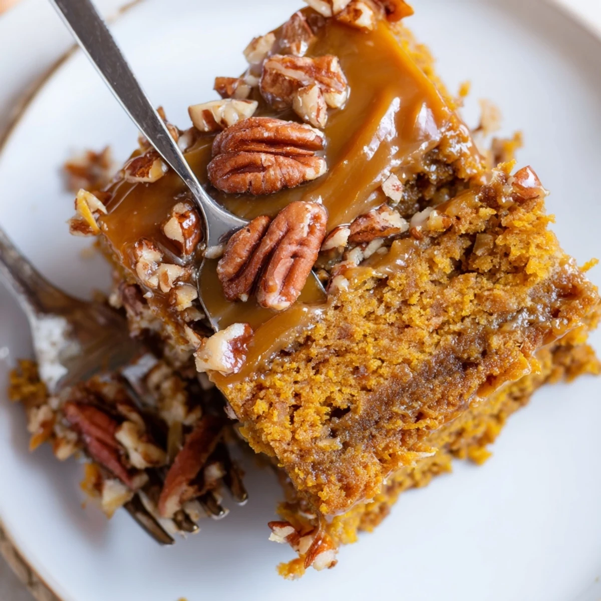 Butterscotch Pecan Pumpkin Sheet Cake