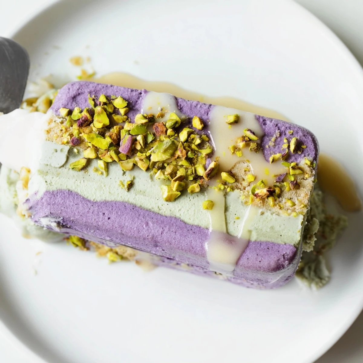 Ube Pistachio Ice Cream Bars