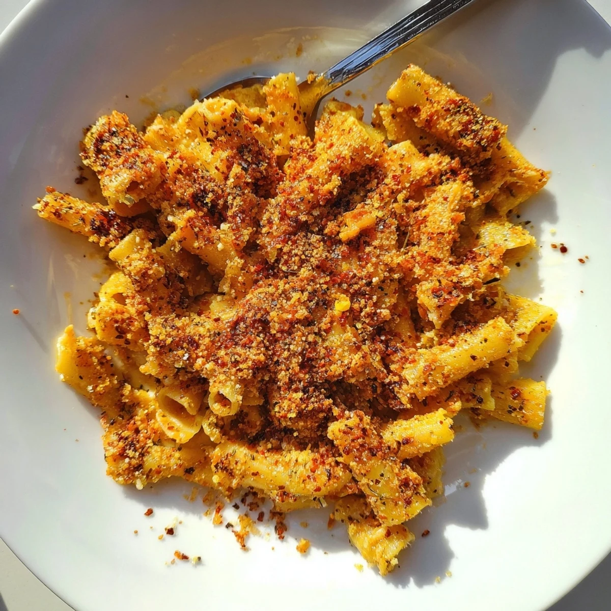 Crispy pasta chips seasoned variety, served warm with flavorful dips or snacks.  