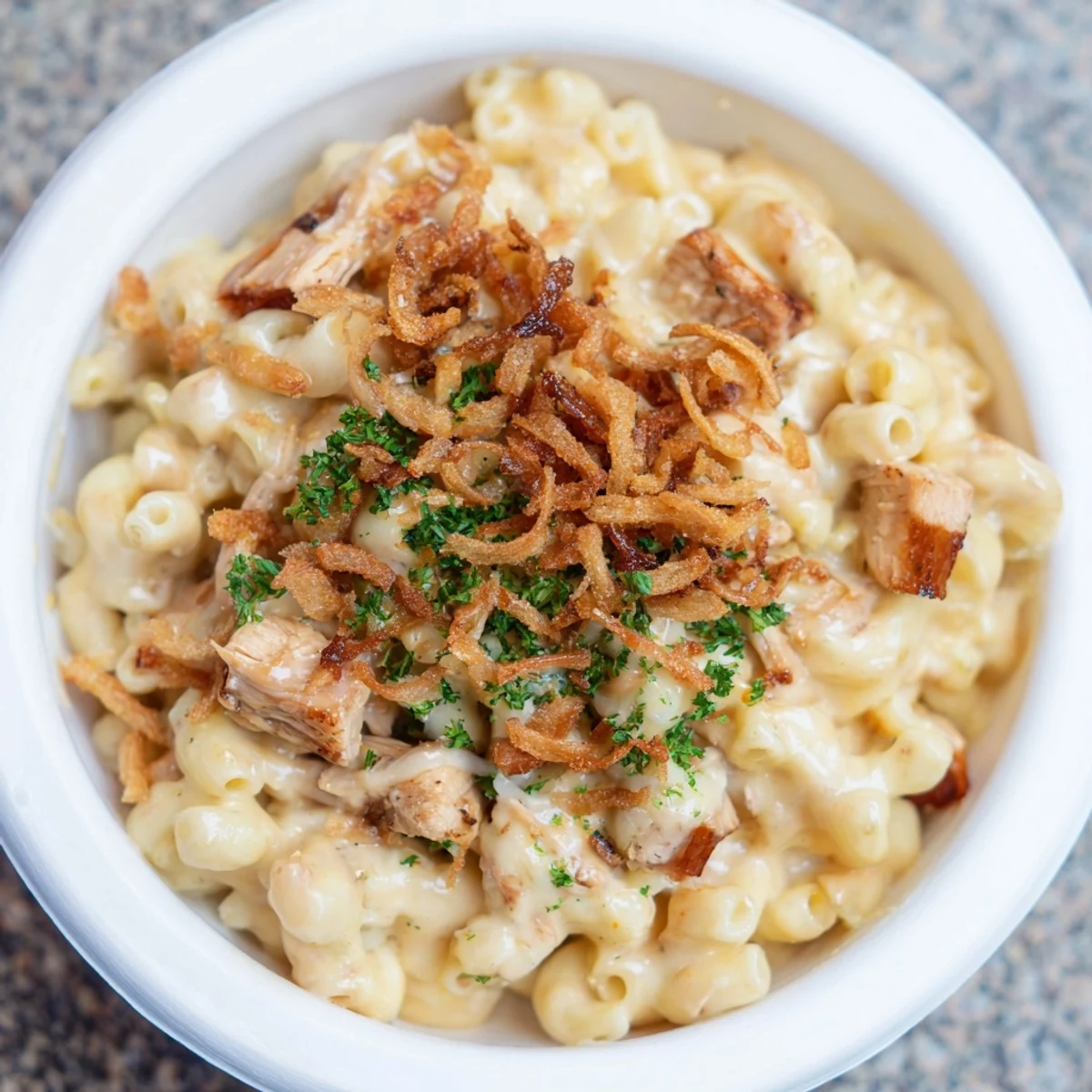 One-Pot Honey BBQ Chicken Mac and Cheese: a bubbling, cheesy pot with tender chicken and golden macaroni.