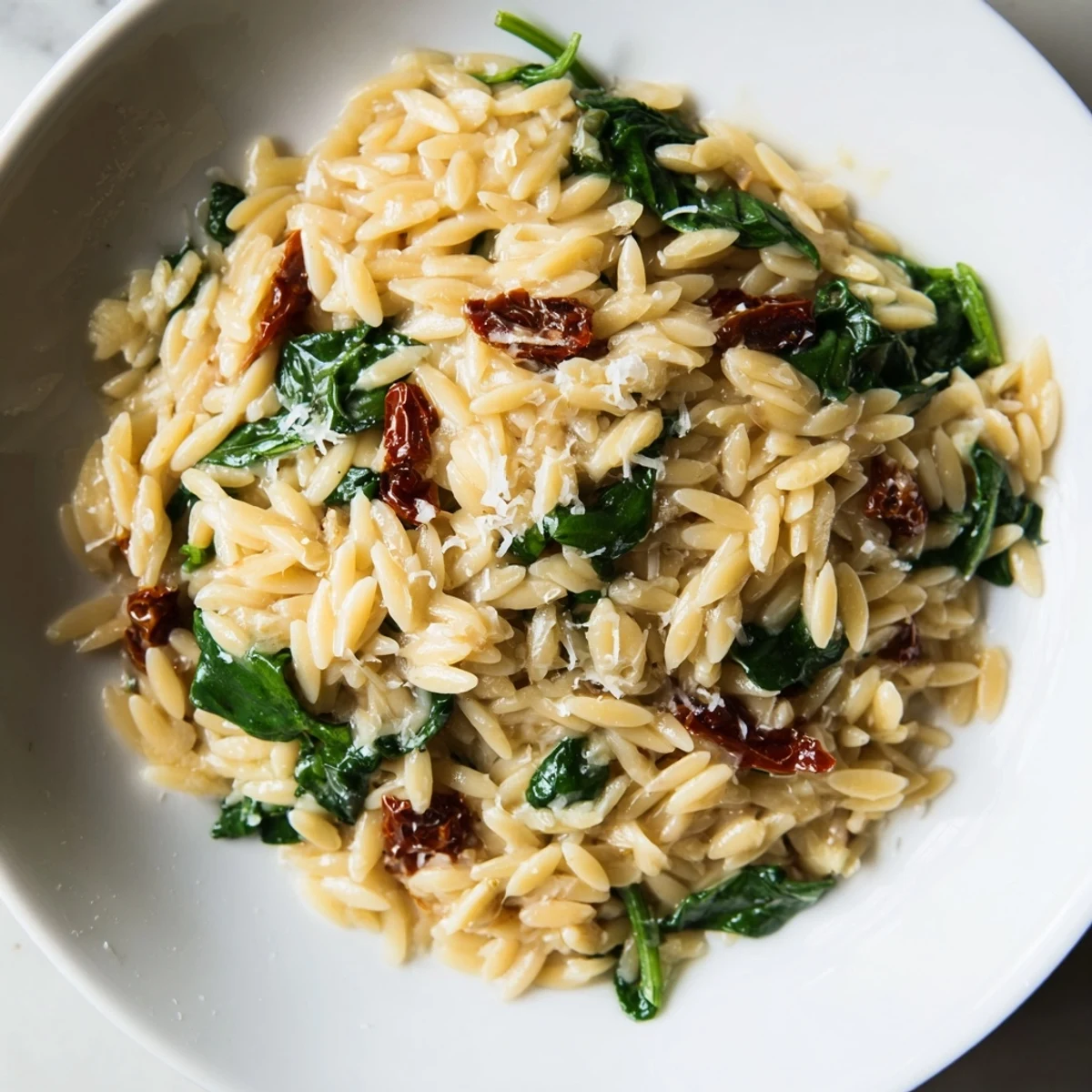 Creamy Tuscan Orzo Bowl