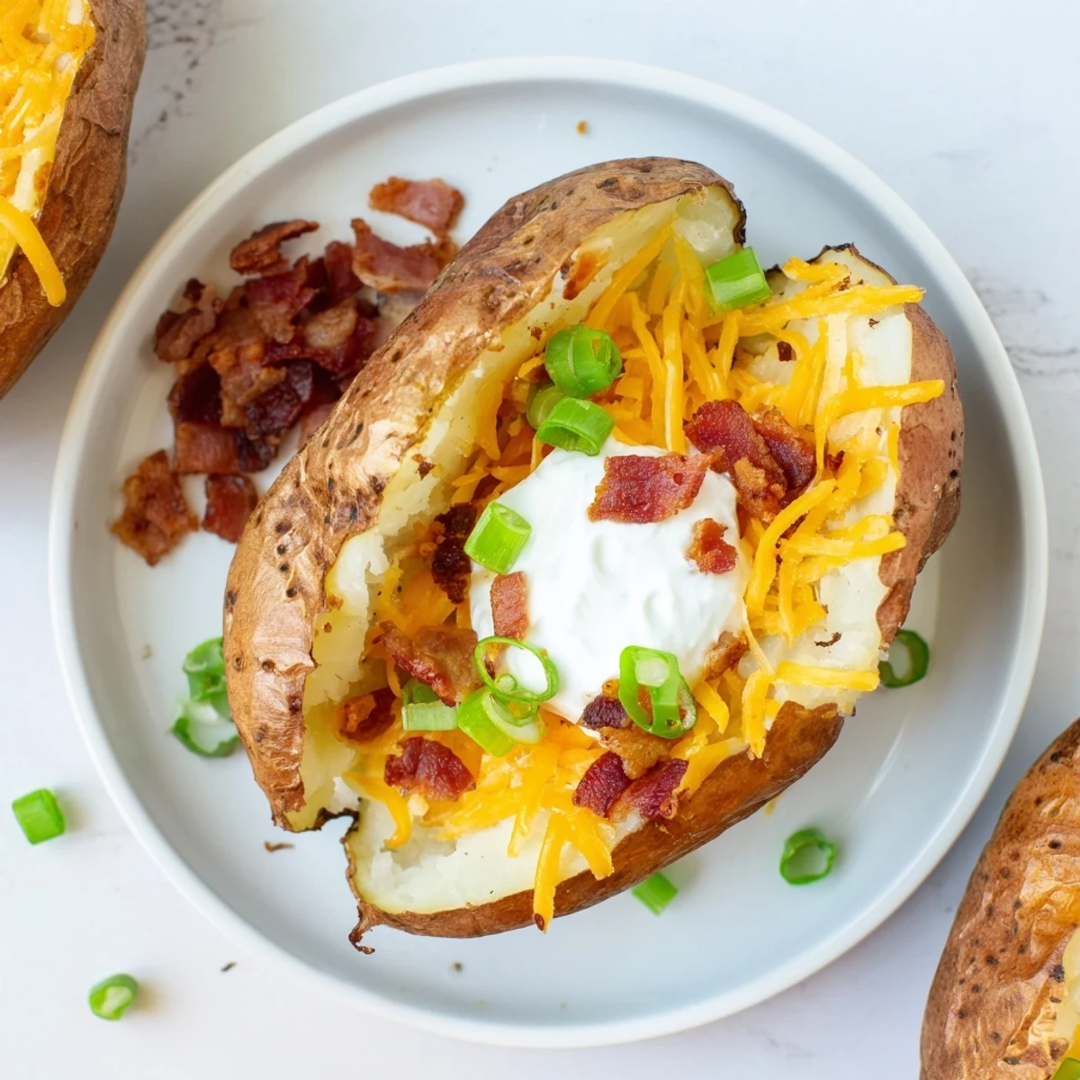 Guests enjoying their custom Baked Potato Bar, complete with flavorful toppings for perfect comfort food.