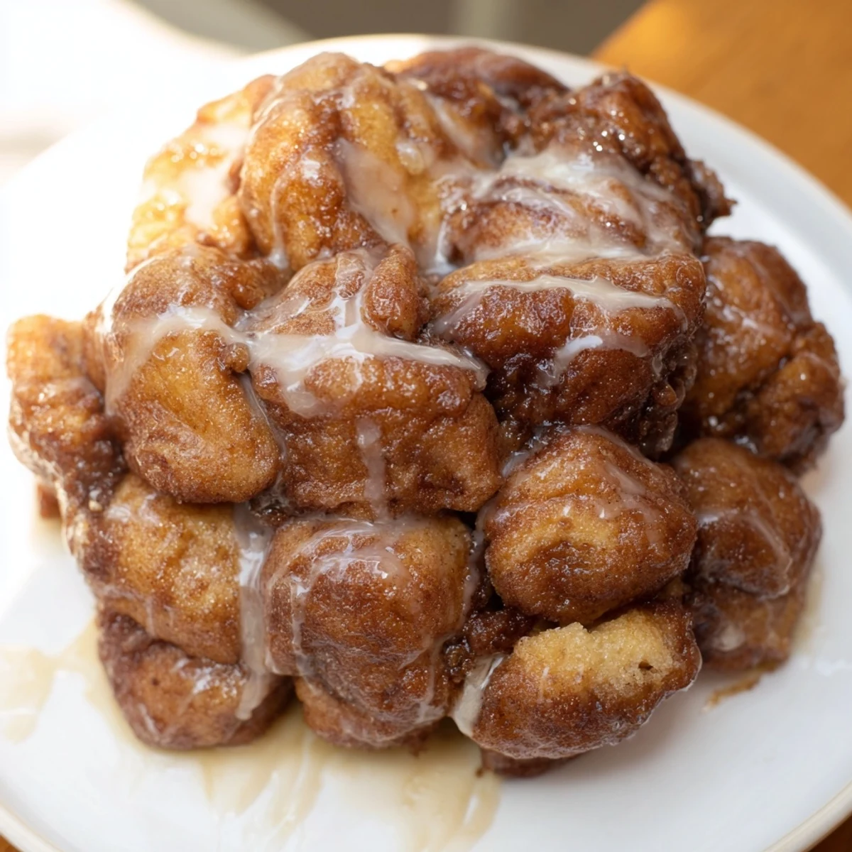 Warm and golden Easy Christmas Morning Monkey Bread presented beautifully, ready for sharing and enjoyment.