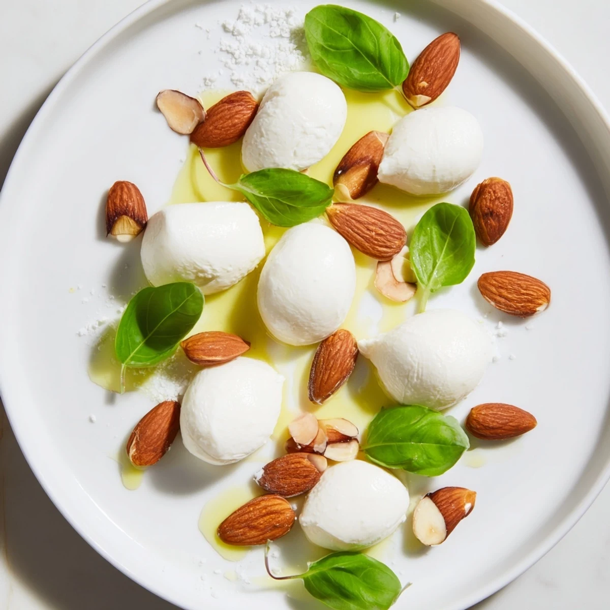 Luscious The Polished Pebble appetizer showcasing oval cheeses and crispy almonds, perfect for guests.