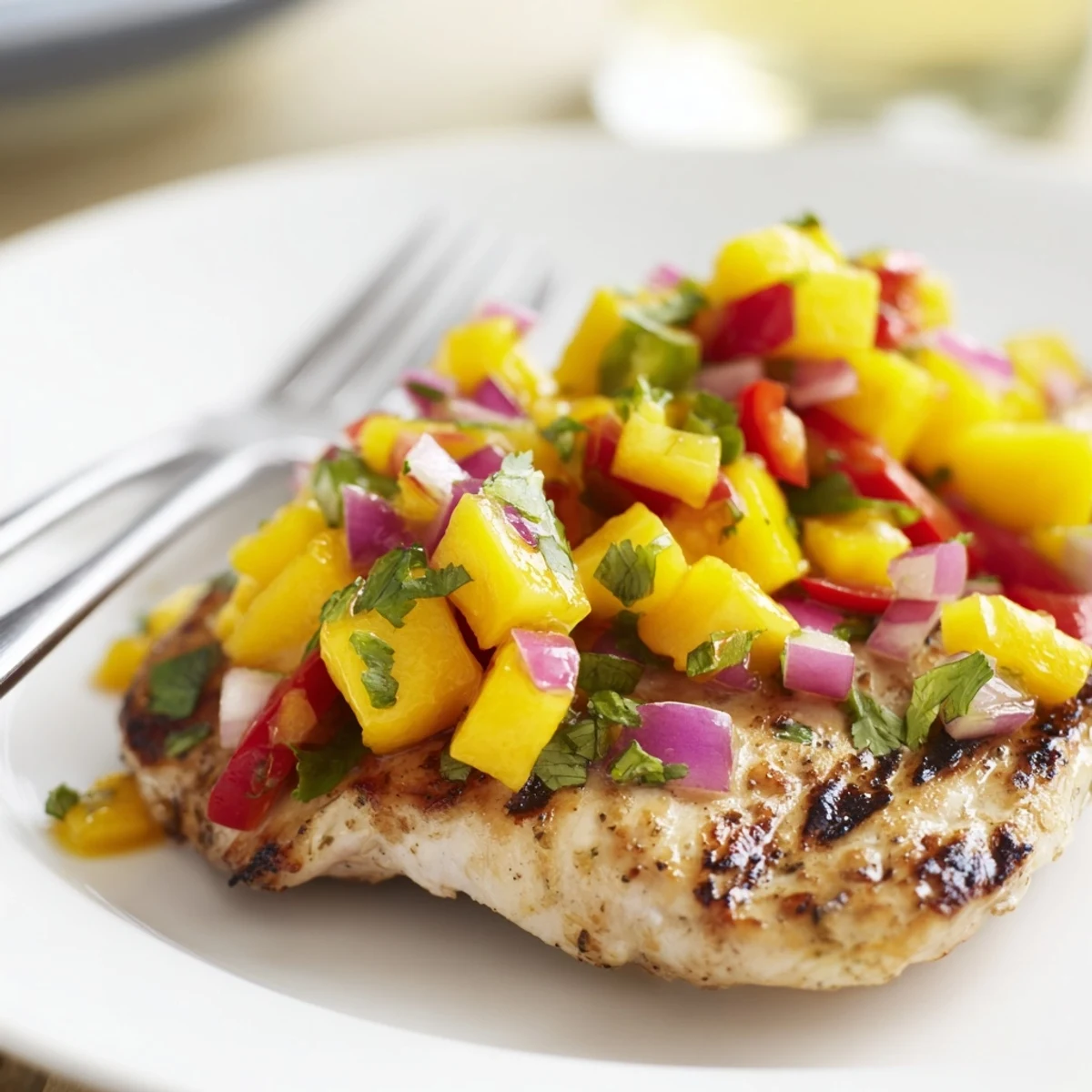 Grilled Mango Salsa Chicken