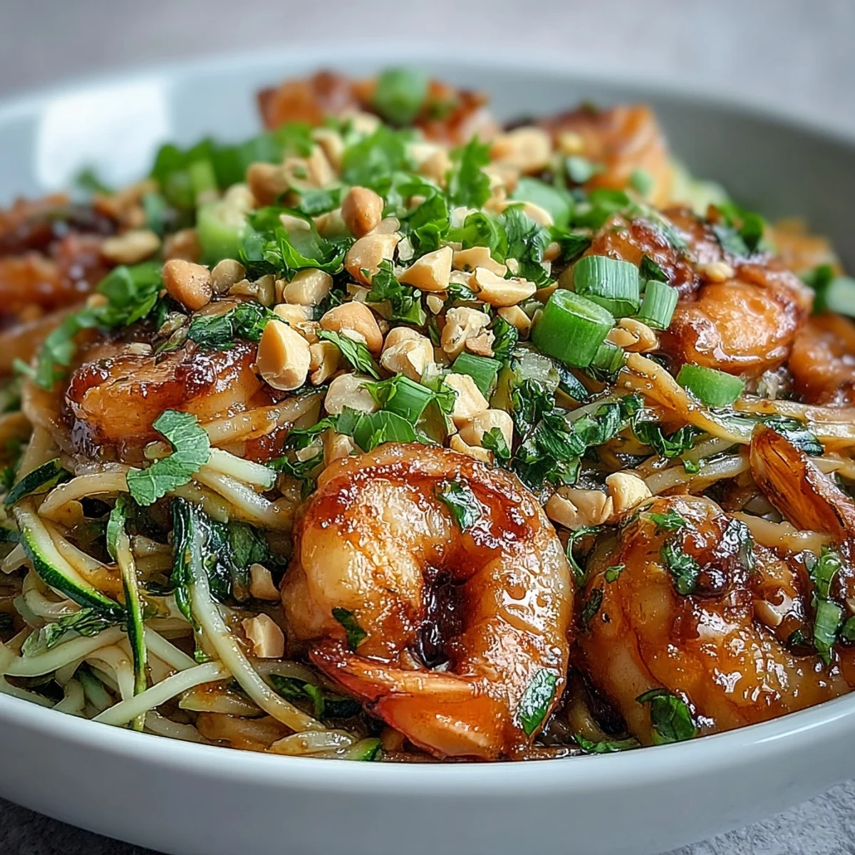 A vibrant serving of Asian Noodle Bowl with lime wedges on the side, ready for a delicious weeknight dinner.