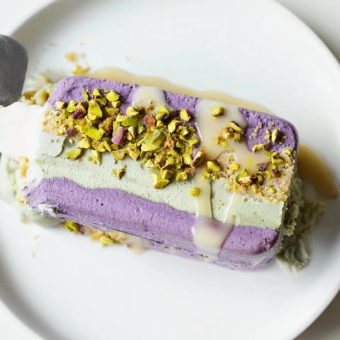 Ube Pistachio Ice Cream Bars