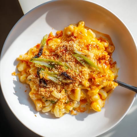 Spicy Kimchi Mac Cheese