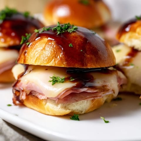 Cherry-Glazed Ham Cheese Slider