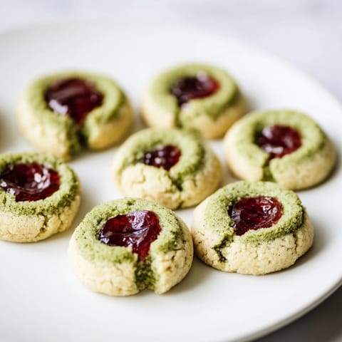 Matcha Cranberry Shortbread Cookies