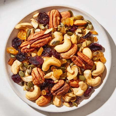 Sweet and salty Nutty Nosh Squirrel Snack Mix, offering a satisfying crunch in every handful.