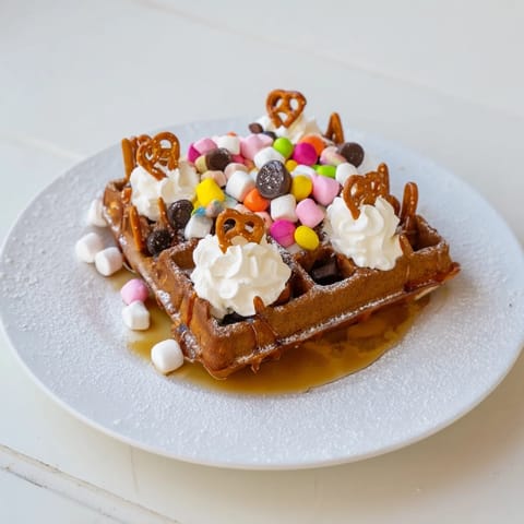 Festive gingerbread waffle bar