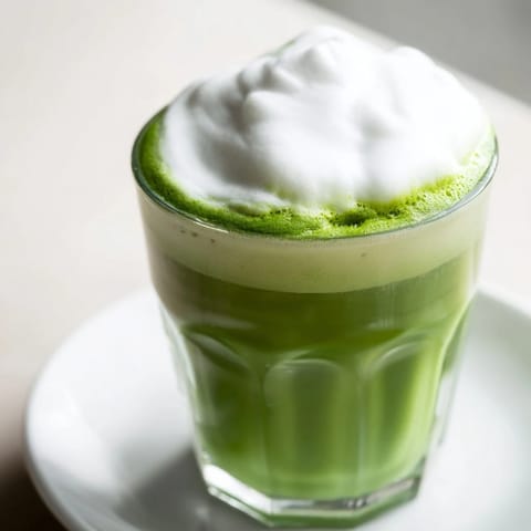 Creamy Matcha Latte Foam