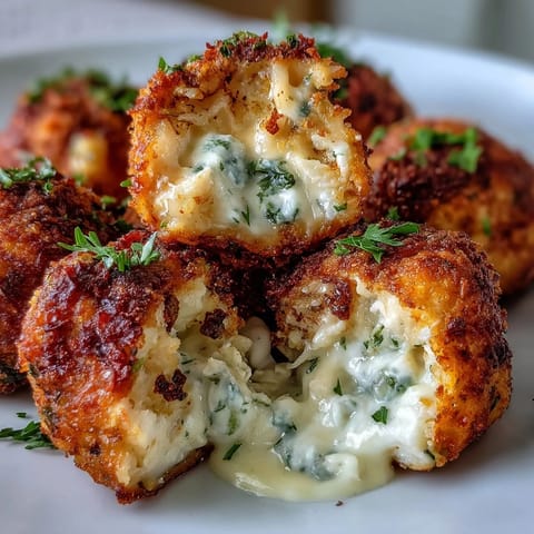 Sizzling Cajun Crab Poppers fresh from the oven display bubbling cheese and golden breadcrumbs on a rustic board.
