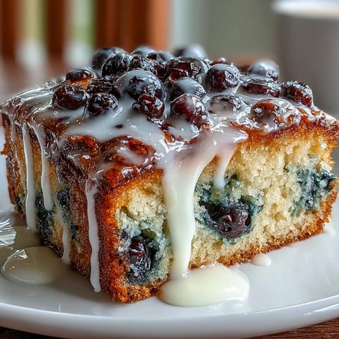 Blueberry Lemon Sourdough Cake