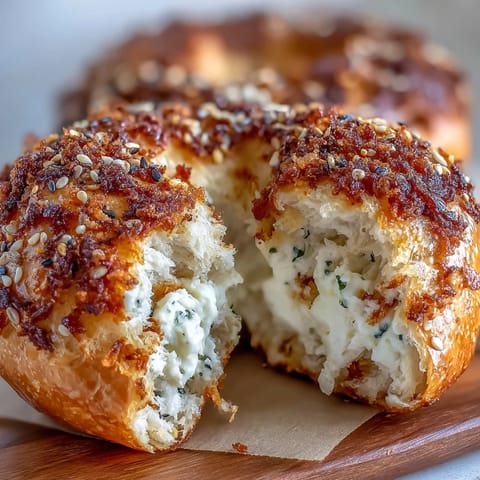 High-protein Greek yogurt bagels with everything seasoning, golden and chewy, ready to enjoy with your favorite spreads.