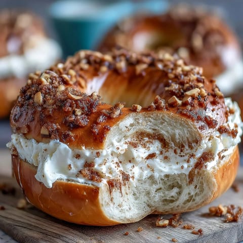 Fluffy Yogurt Cinnamon Bagels