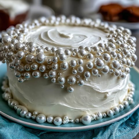Beautifully moist Communion party sheet cake, elegantly decorated with smooth pearl fondant and a lustrous shimmer finish.