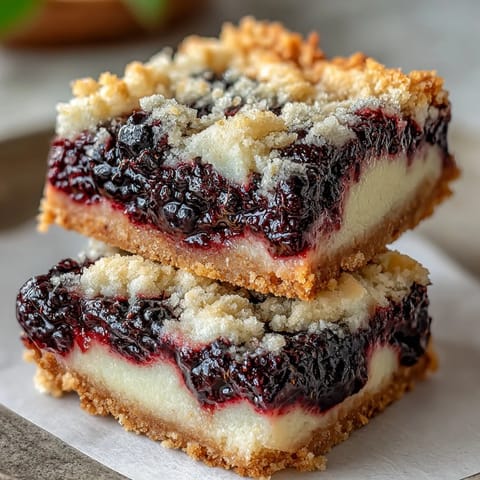 Bright, tangy Blackberry Lemon Bars with buttery shortbread, ready to enjoy.