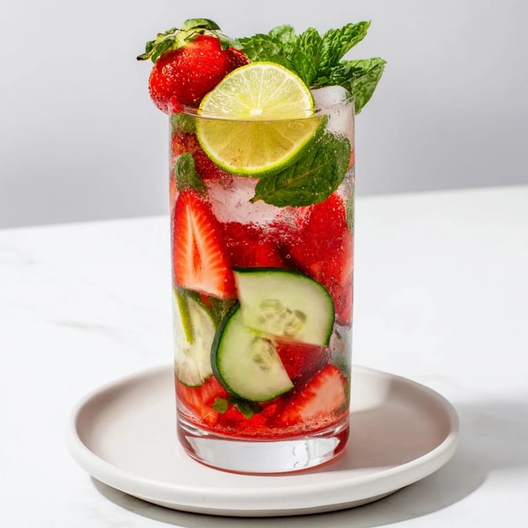 Chilled water-based mocktails infused with cucumber and herbs, a delightful beverage choice.