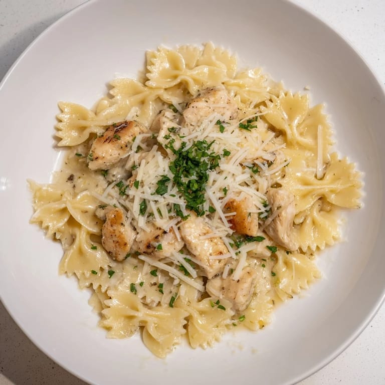 Imagine the comforting Mozzarella Garlic Butter Chicken Bowties: pasta, cheese, and chicken in a delicious medley.