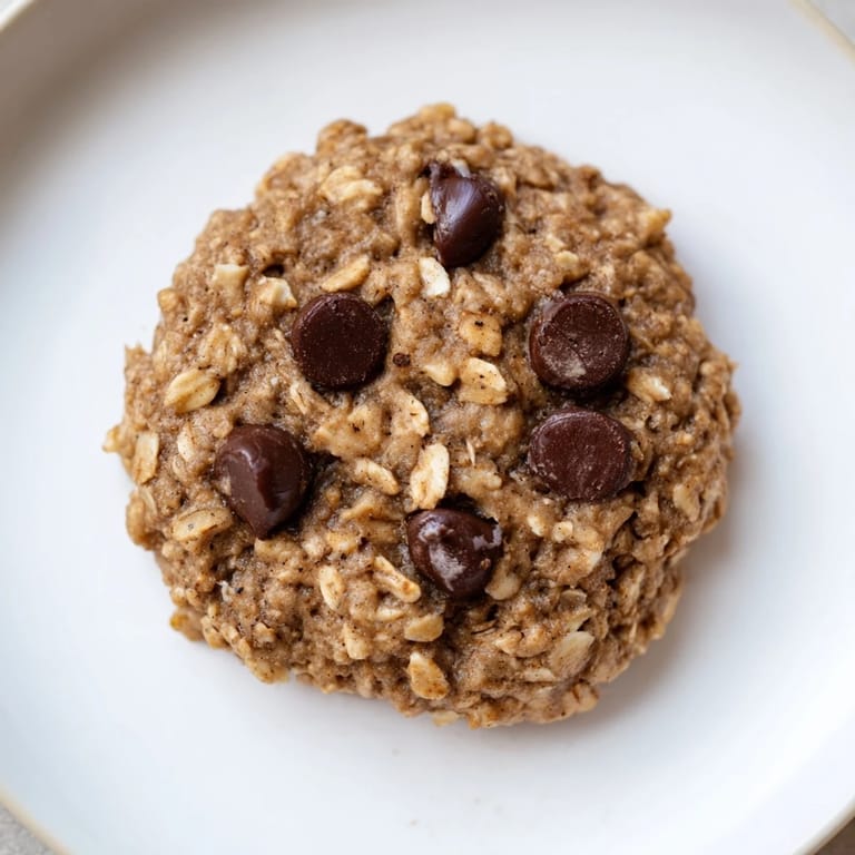 Perfectly baked Oat-Banana Chocolate Chip Cookies, studded with chocolate chips, for a sweet treat.