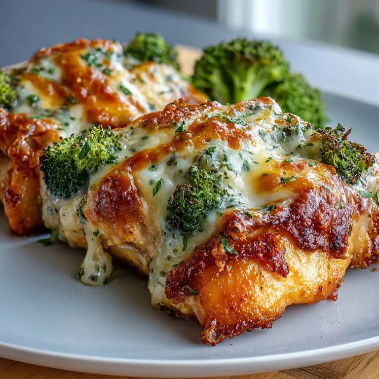 Juicy ranch-seasoned chicken breasts roasted with crisp broccoli florets and melted cheddar on a sheet pan.