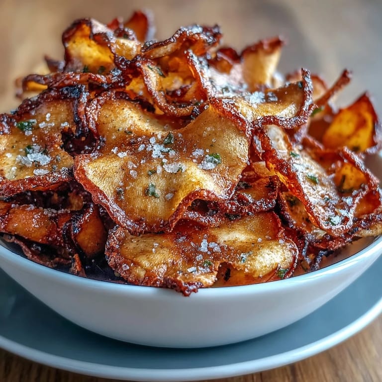 Crispy, cinnamon-spiced apple chips made effortlessly in the air fryer, offering a wholesome and satisfying snack option.