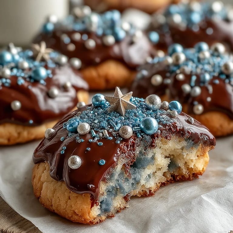 3. Star-shaped sugar cookies with blue icing and gold sprinkles, celebrating the Pisces constellation in every bite.
