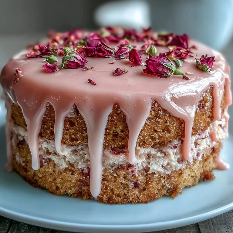 Savor this moist Bridal Shower Rosé Velvet Cake, perfect for parties.