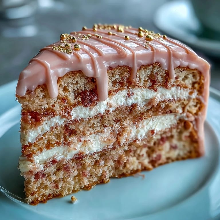 Rosé velvet cake with rich cream cheese frosting, perfect for bridal showers.